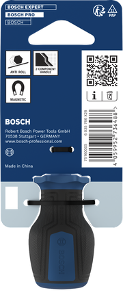 Tua vít đầu ngắn Bosch PRO với tay cầm chống lăn từ tính.